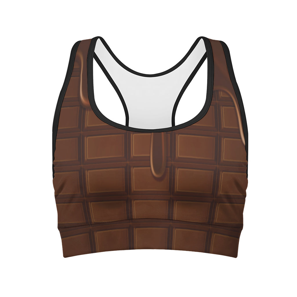 Chocolate Print Women's Sports Bra