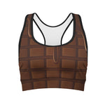 Chocolate Print Women's Sports Bra