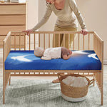 Christian Cross And White Doves Print Baby Crib Sheet