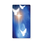 Christian Cross And White Doves Print Baby Crib Sheet