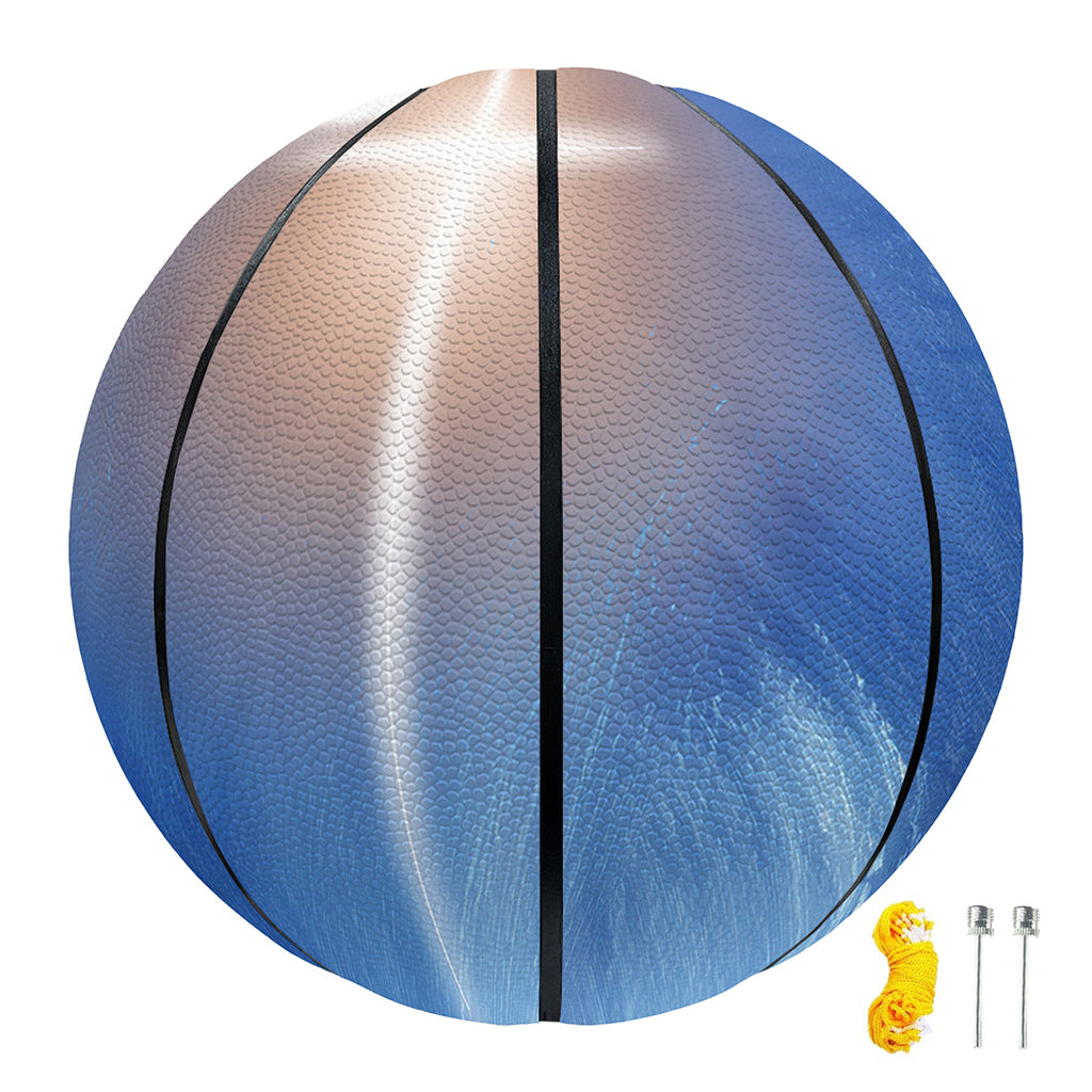Christian Cross And White Doves Print Basketball