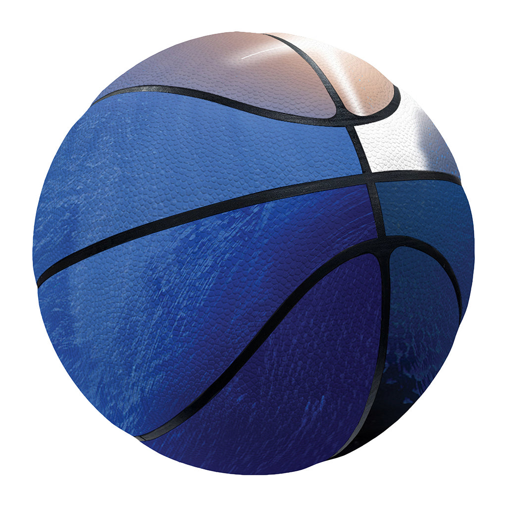Christian Cross And White Doves Print Basketball