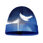 Christian Cross And White Doves Print Beanie