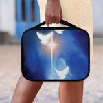 Christian Cross And White Doves Print Classic Bible Case