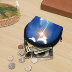 Christian Cross And White Doves Print Coin Purse