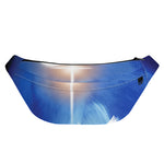 Christian Cross And White Doves Print Fanny Pack