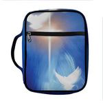 Christian Cross And White Doves Print Front Pocket Bible Bag