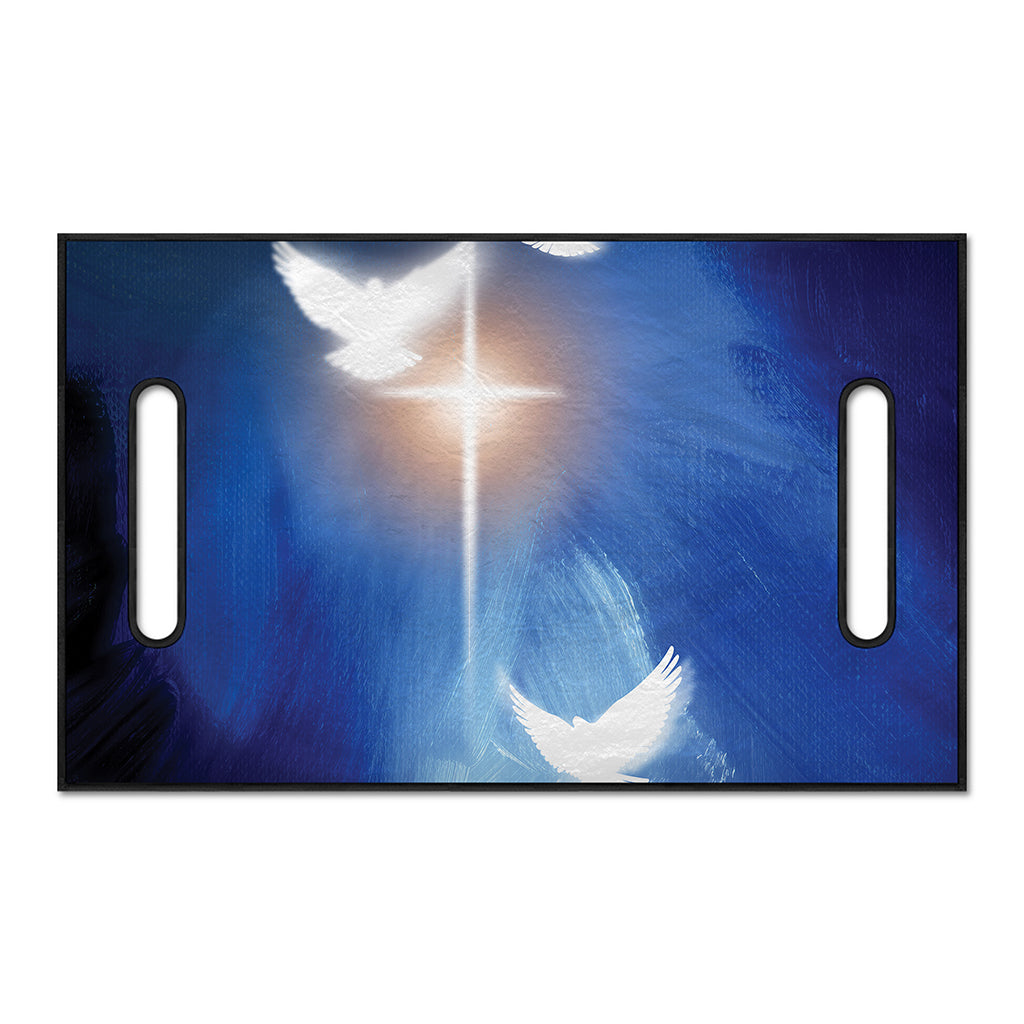 Christian Cross And White Doves Print Golf Cart Seat Cover