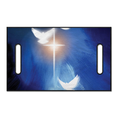 Christian Cross And White Doves Print Golf Cart Seat Cover