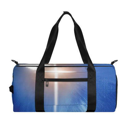 Christian Cross And White Doves Print Gym Bag