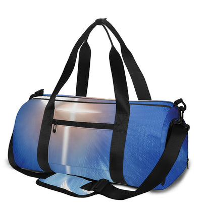 Christian Cross And White Doves Print Gym Bag
