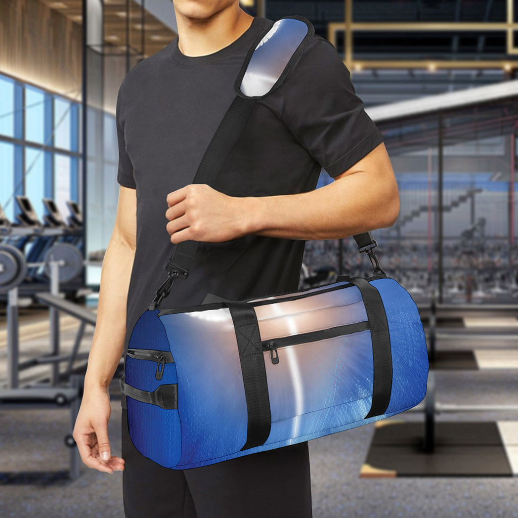 Christian Cross And White Doves Print Gym Bag