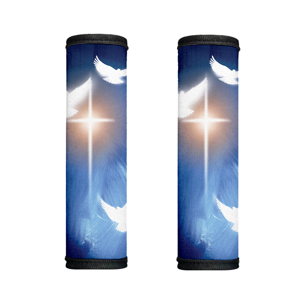 Christian Cross And White Doves Print Handle Covers