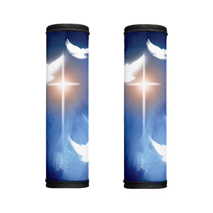 Christian Cross And White Doves Print Handle Covers