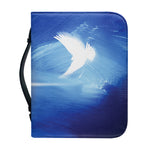 Christian Cross And White Doves Print Leather Bible Cover