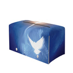 Christian Cross And White Doves Print Leather Tissue Box Cover