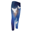 Christian Cross And White Doves Print Men's Compression Pants