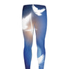 Christian Cross And White Doves Print Men's leggings