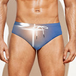 Christian Cross And White Doves Print Men's Swim Briefs