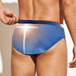 Christian Cross And White Doves Print Men's Swim Briefs