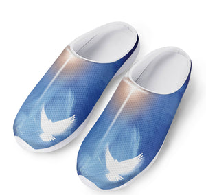 Christian Cross And White Doves Print Mesh Casual Shoes