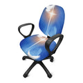 Christian Cross And White Doves Print Office Chair Cover