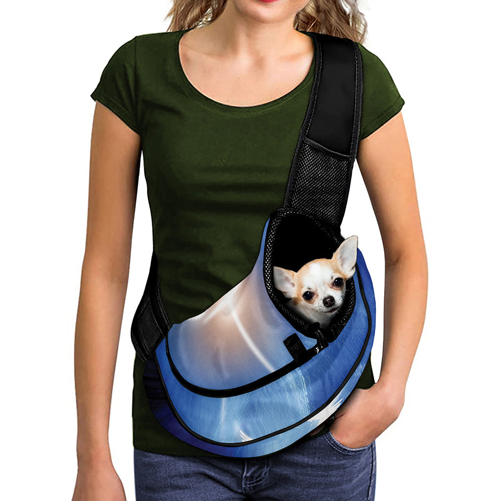 Christian Cross And White Doves Print Pet Sling Carrier