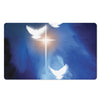 Christian Cross And White Doves Print Polyester Doormat