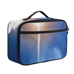 Christian Cross And White Doves Print Portable Lunch Bag