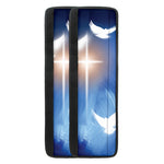 Christian Cross And White Doves Print Refrigerator Handle Covers