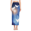 Christian Cross And White Doves Print Side Slit Maxi Skirt