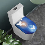 Christian Cross And White Doves Print Toilet Lid Cover