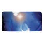 Christian Cross And White Doves Print Towel