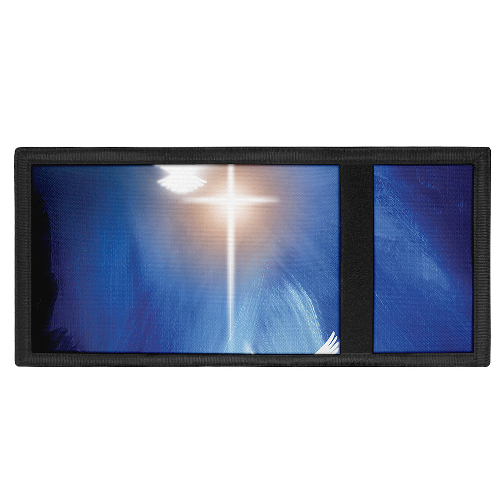 Christian Cross And White Doves Print Trifold Wallet