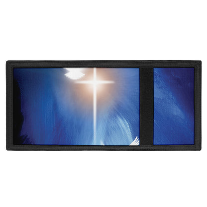 Christian Cross And White Doves Print Trifold Wallet