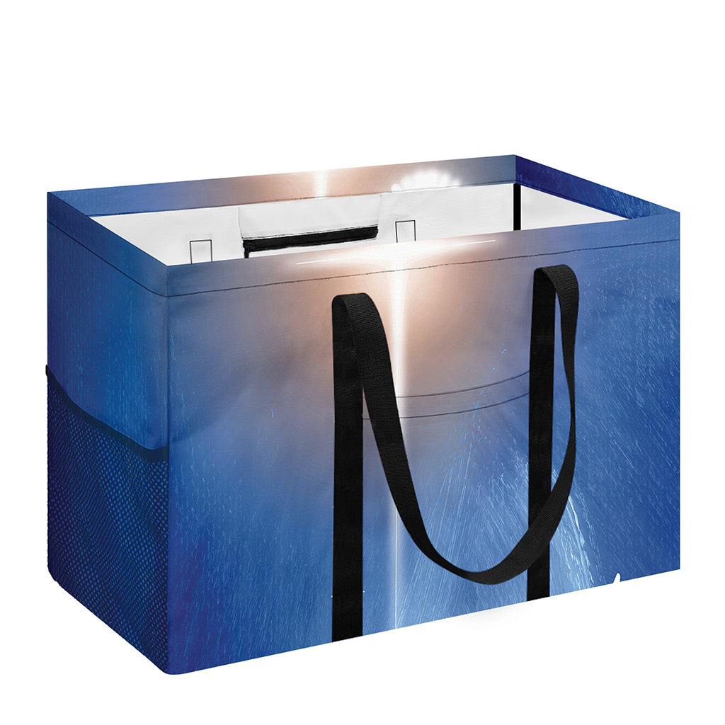 Christian Cross And White Doves Print Utility Tote Bag