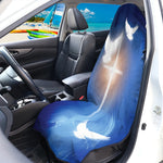 Christian Cross And White Doves Print Waterproof Car Seat Cover