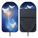 Christian Cross And White Doves Print Waterproof Car Seat Cover