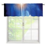 Christian Cross And White Doves Print Window Valance