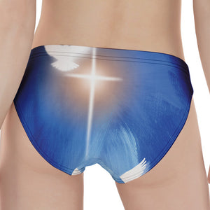 Christian Cross And White Doves Print Women's Panties