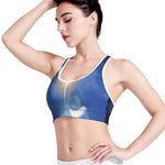 Christian Cross And White Doves Print Women's Sports Bra