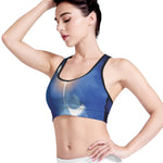 Christian Cross And White Doves Print Women's Sports Bra