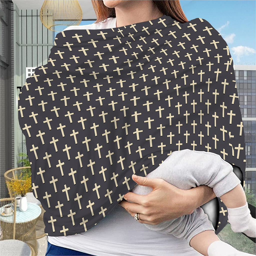 Christian Cross Pattern Print Baby Seat Cover