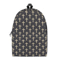 Christian Cross Pattern Print School Backpack