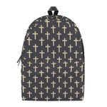 Christian Cross Pattern Print Backpack