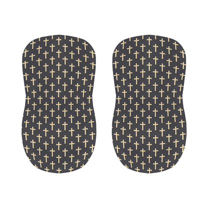 Christian Cross Pattern Print Bar Stool Covers