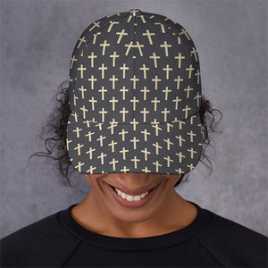 Christian Cross Pattern Print Baseball Cap