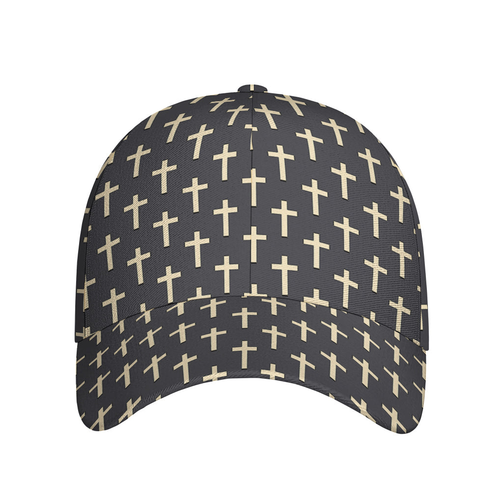 Christian Cross Pattern Print Baseball Cap