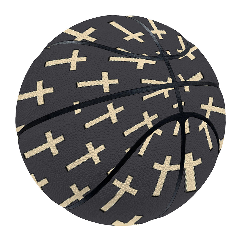 Christian Cross Pattern Print Basketball