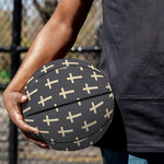 Christian Cross Pattern Print Basketball